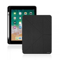 iPad 2018 Amos 9.7吋 多角度折疊布紋皮套 (含Apple pencil槽)